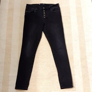 Kut from the kloth black denim Jeans "MIA" high rise skinny sz 8